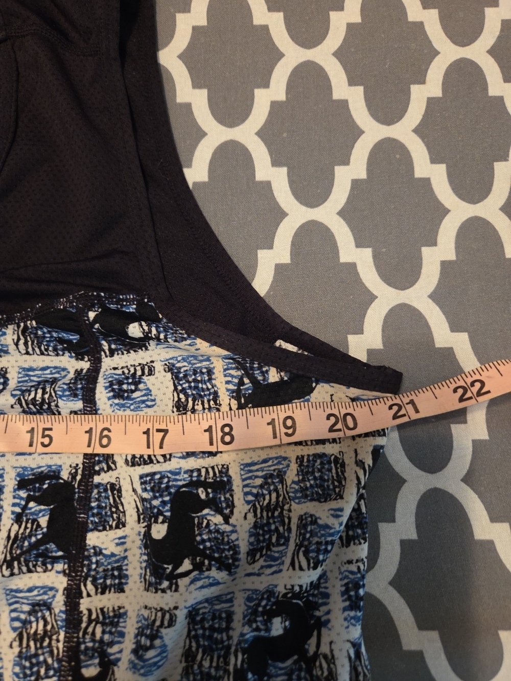 Kerrits Navy and White Patterned Sleeveless Performance Tank - Picture 5 of 6